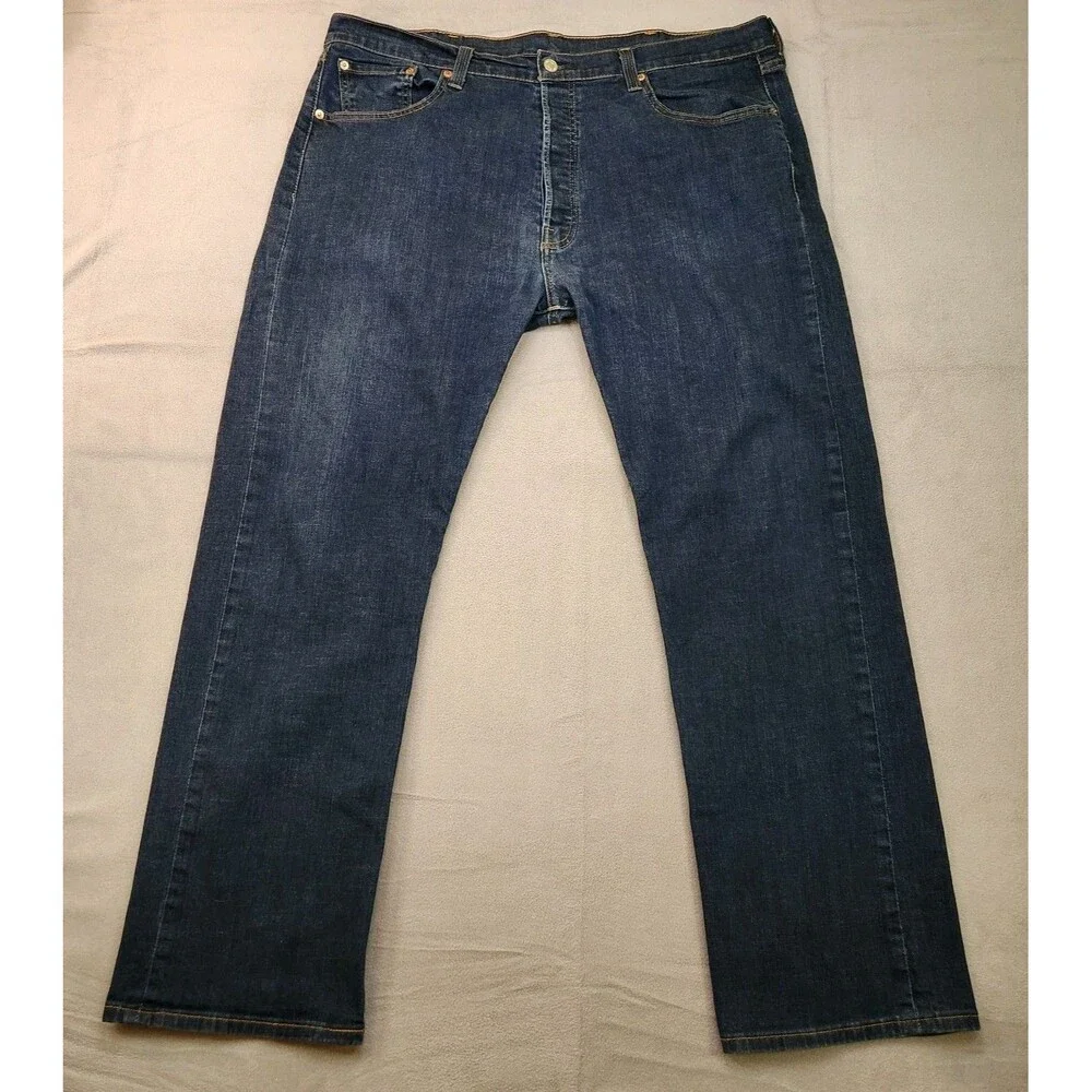 Levi's 501 Jeans Men's 40X32 Regular Straight Blue‎ Dark Wash Denim Button Fly